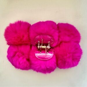 Hot Pink Furry Claw Clip